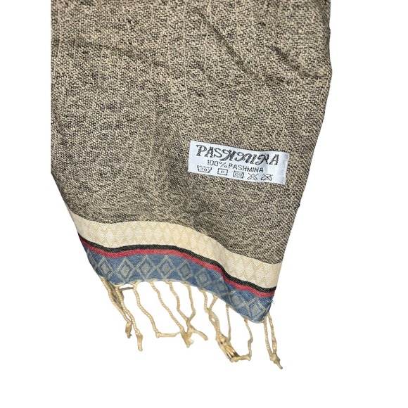 Pashmina Colorblock Tasseled Scarf - Picture 3 of 5